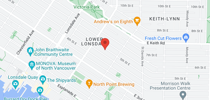 map of 5 245 E 5TH STREET